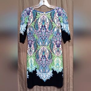 Eliza J Size 0P Short Sleeve Multicolor Dress